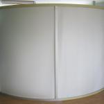 Curved wall screen - back side
