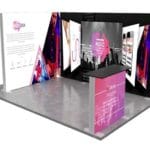 LED counter as a part of exhibition booth