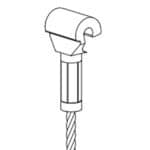 linka z patentowym zaczepem / cable with patented grip
