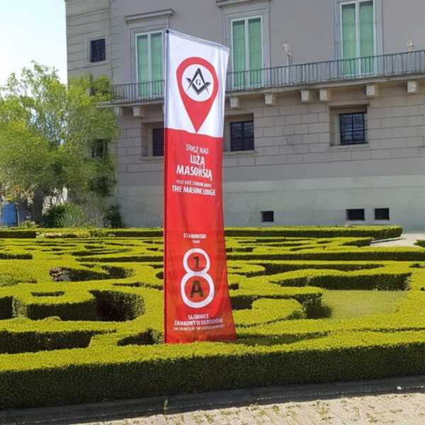 Flaga reklamowa z nadrukiem (Flying Banner, Winder)