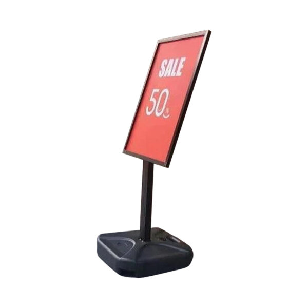 Potykacz outdoor - menu stalowy na zbiorniku